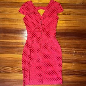 Red polka dot pin up dress